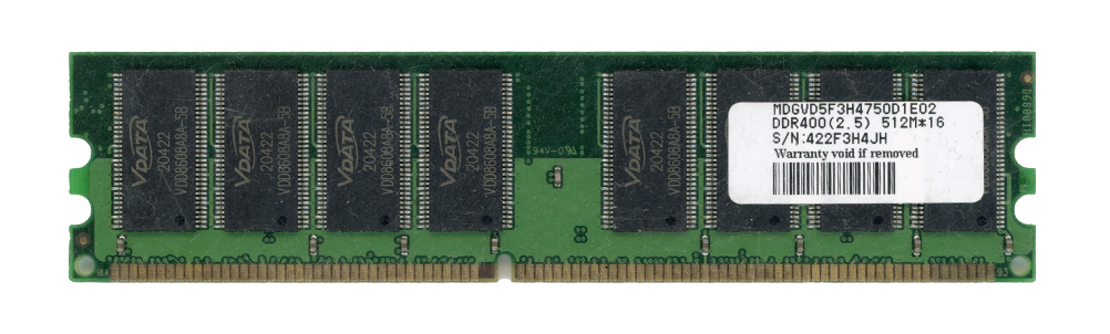 V-DATA 512 Mo DDR PC3200U 400 MHz MDGVD5F3H4750D1E02 Non-ECC