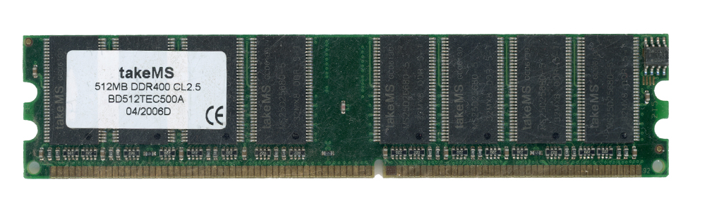 TakeMS 512MB DDR PC3200 400MHz BD512TEC500A Non-ECC