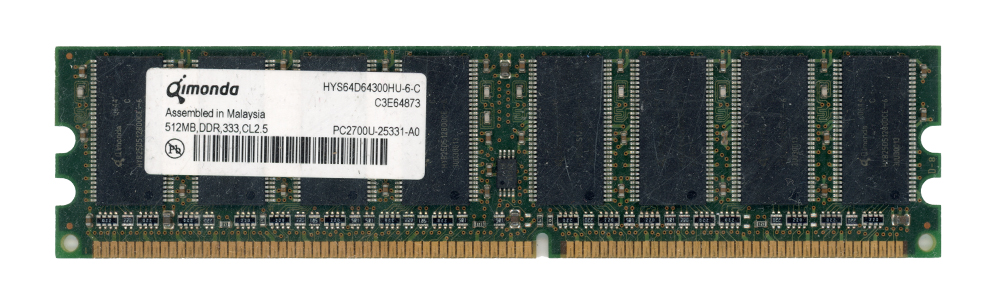 QIMONDA 512 Mo DDR PC2700 333 MHz HYS64D64300HU-6-C Non-ECC