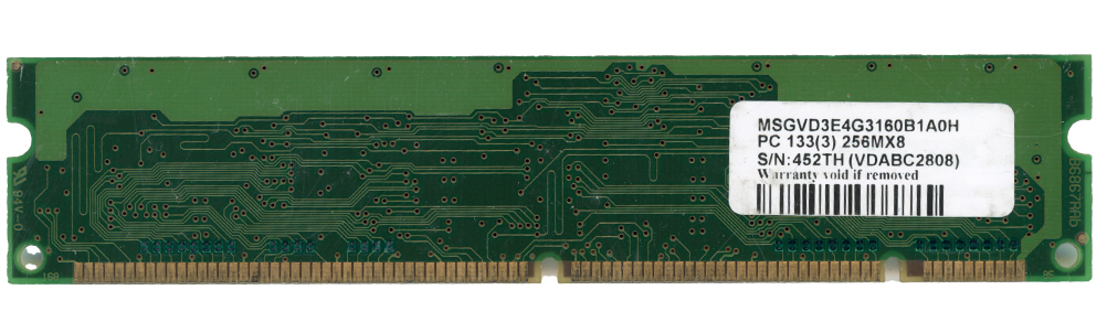VDATA 256 Mo SDRAM PC133 133 MHz MSGVD3E4G3160B1A0H Non-ECC