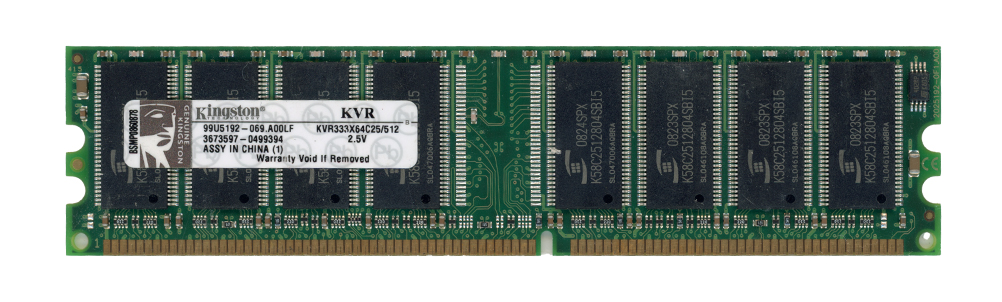 KINGSTON 512 Mo DDR PC2700 333 MHz KVR333X64C25/512 99U5192-069.A00LF Non-ECC