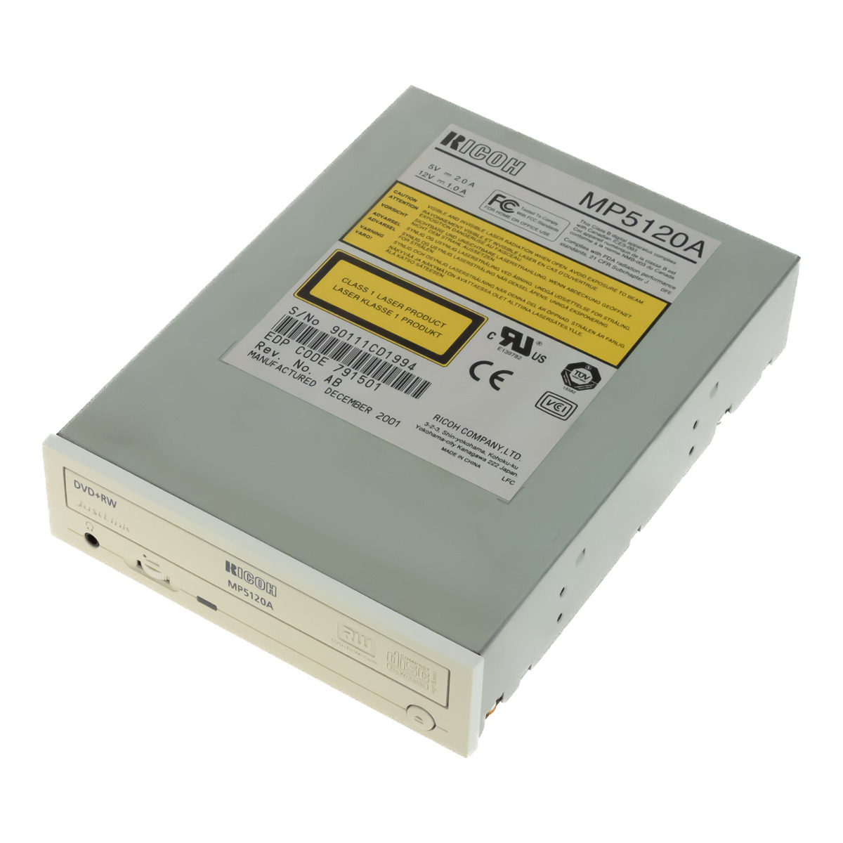 RICOH MP5120A Graveur DVD-RW JustLink IDE 5,25''