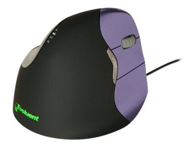 Evoluent VerticalMouse 4 Small - Souris - Pour droitiers - optique - 6 touches - filaire - USB - bleu-noir