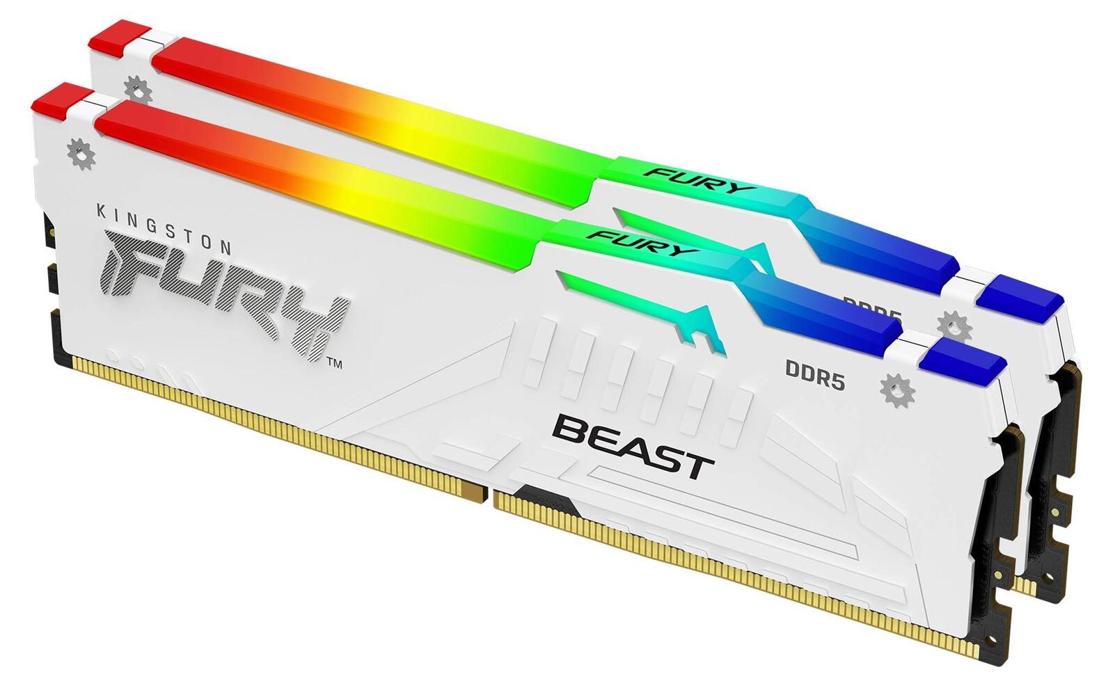 Kingston FURY Beast RGB Kit DDR5 64 Go : 2 x 32 Go, DIMM 288 broches, 6000 MHz, PC5-48000