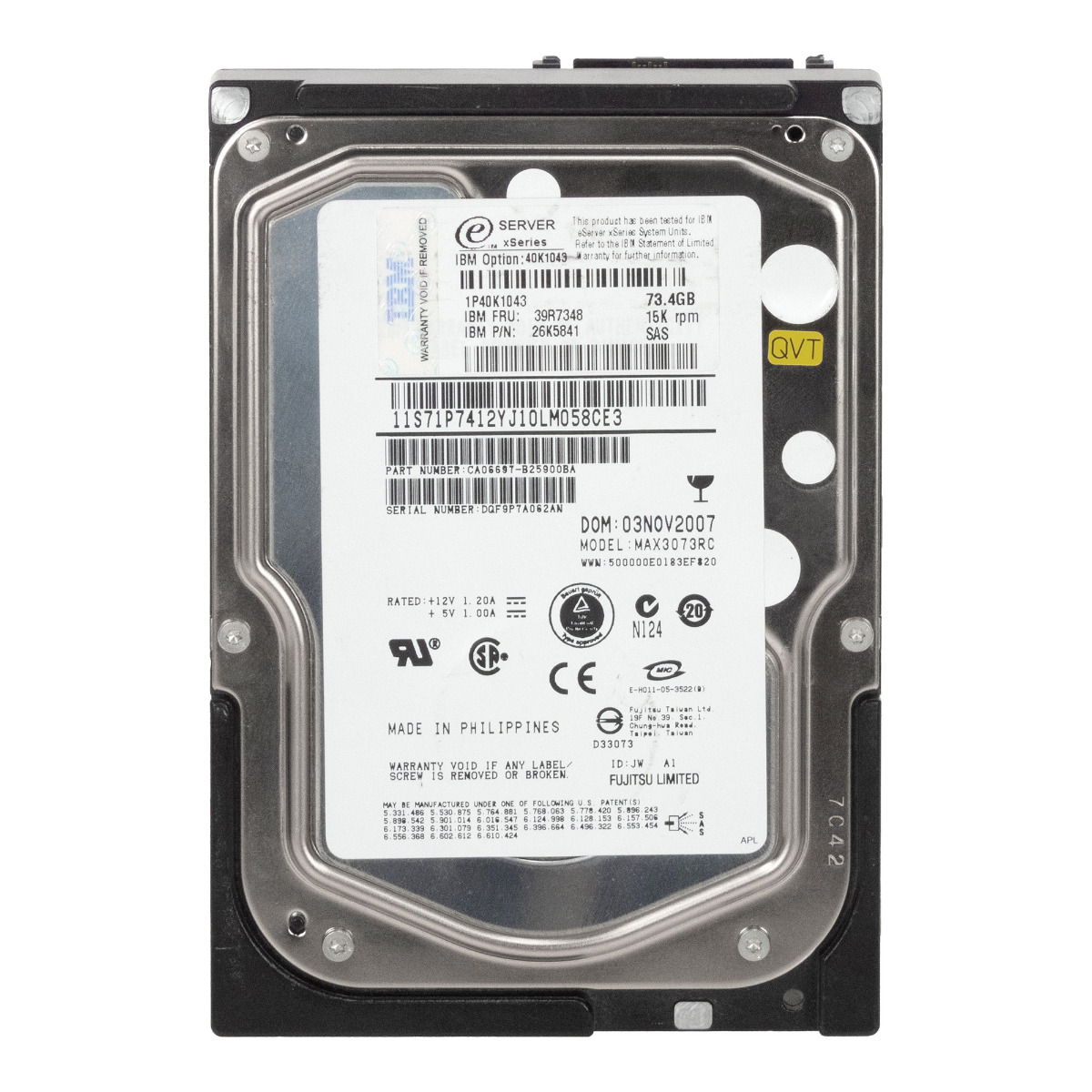 IBM 73,4 Go 39R7348 26K5841 15K 16 Mo SAS-1 3.5'' MAX3073RC