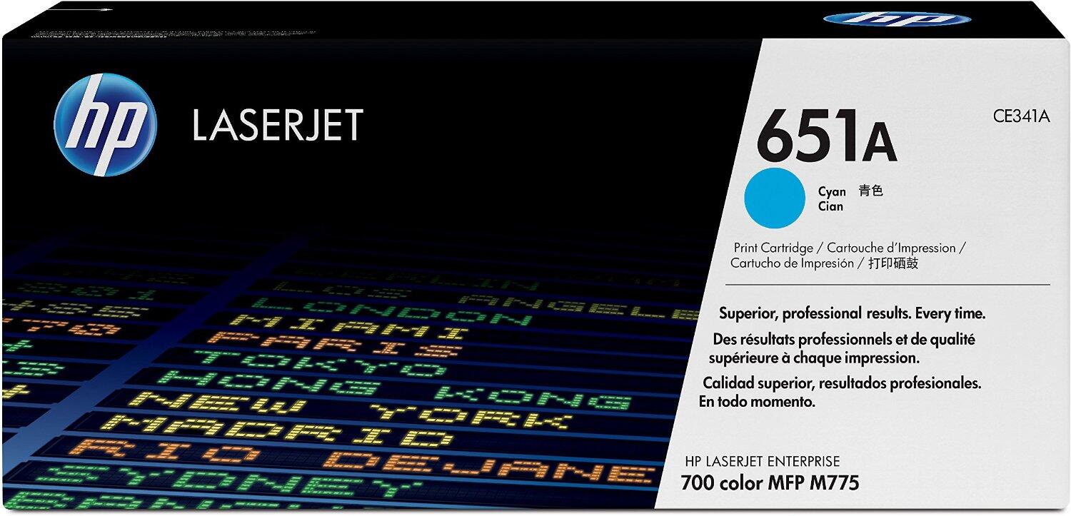 Cartouche de toner HP Original 651A Cyan 16 000 pages (CE341A)