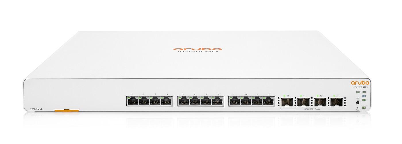 Switch Aruba Instant On 1960 12XGT 4SFP+ EU - 12 ports 100/1000/10000 + 4 ports 10 Gigabit SFP+ - JL805A