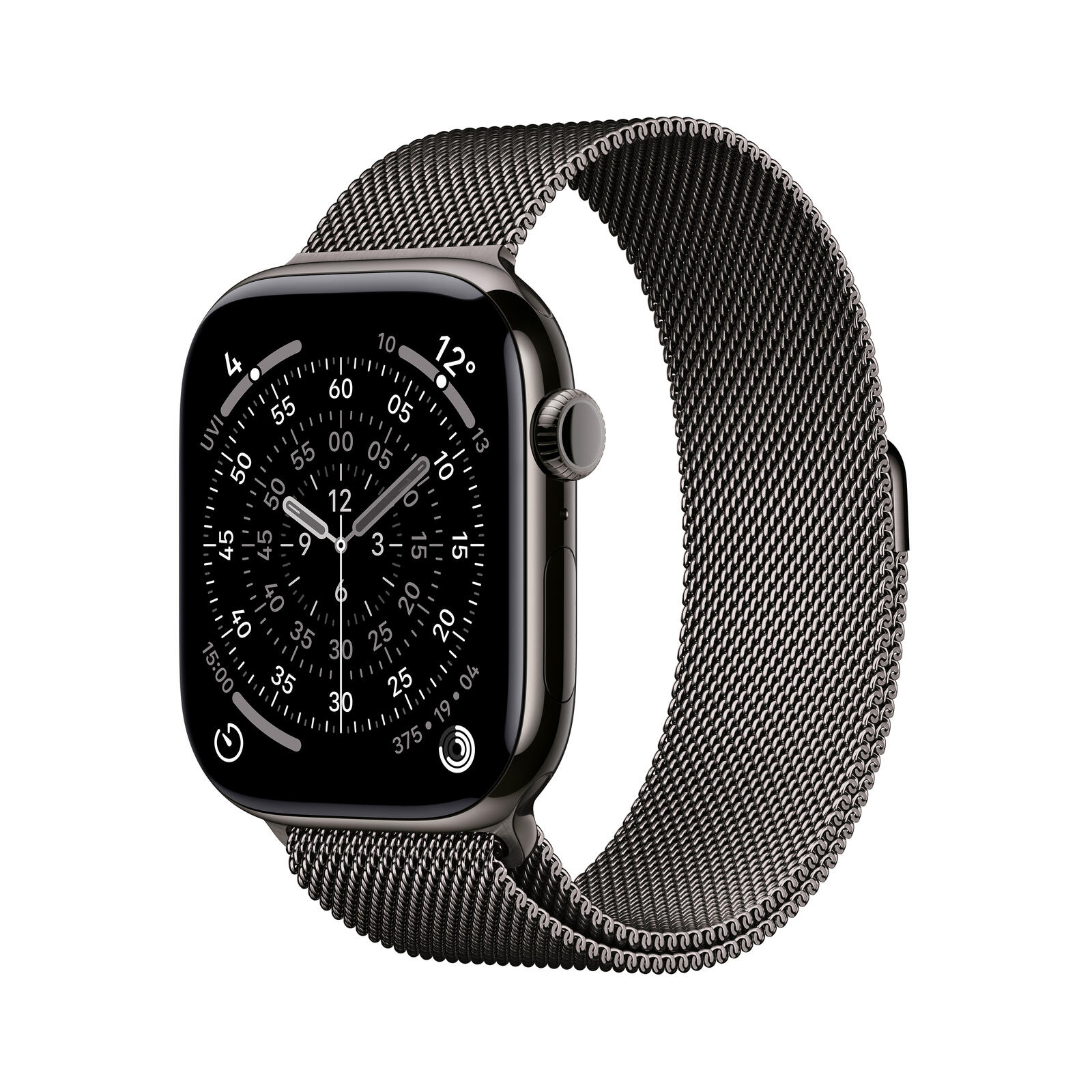 Apple Watch Series 11 Titane Schiste (GPS + Cellular) 46 mm Bracelet Milanais Schiste S/M