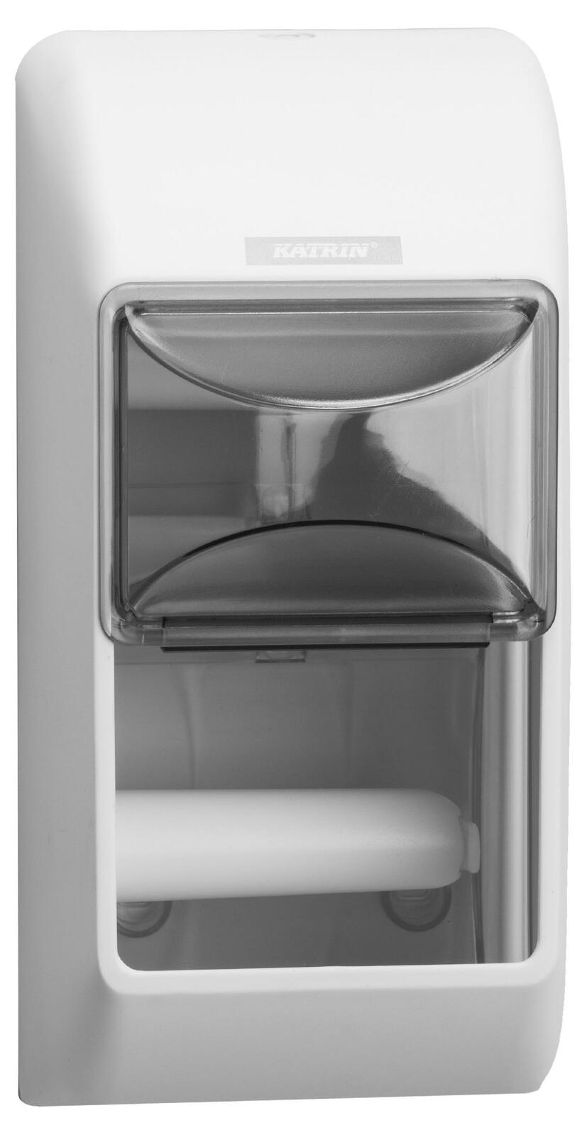 Distributeur de papier toilette KATRIN 2 rouleaux - blanc