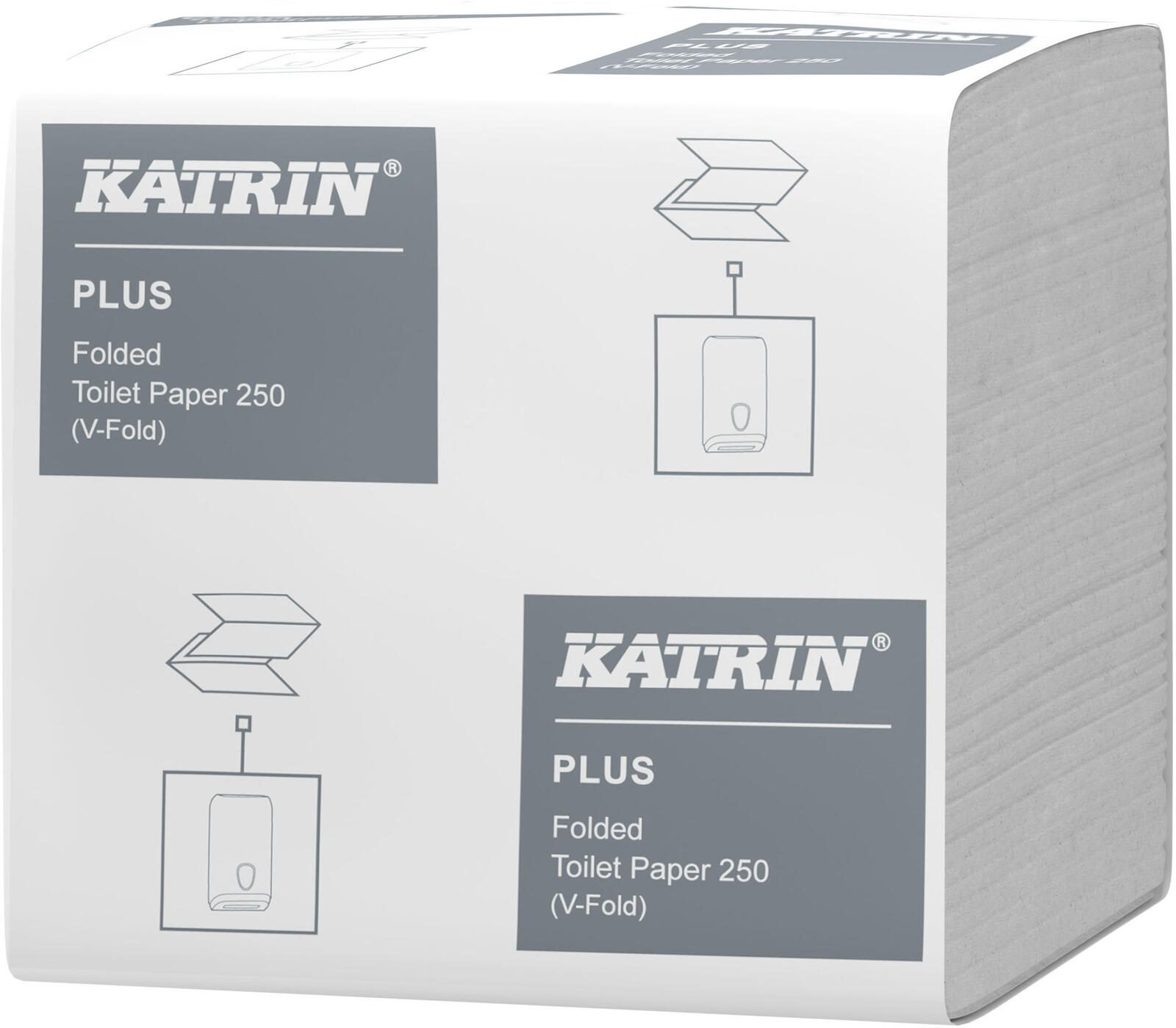 KATRIN Papier toilette 1 feuille 2 couches - Carton de 10 000 feuilles