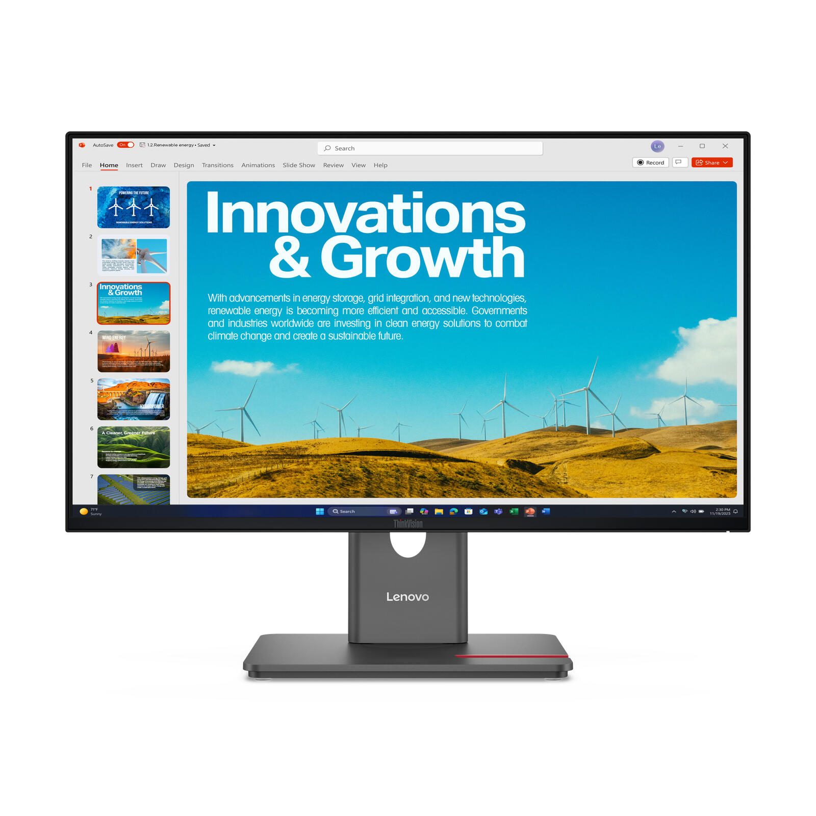 Lenovo ThinkVision P24QD-40 Écran WQHD 61 cm (24") WQHD (2560 x 1440 pixels), panneau IPS, 6 ms, 120 Hz, DisplayPort 1.4, HDMI 2.1