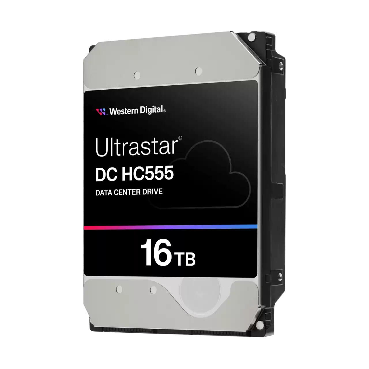 Disque dur interne WD Ultrastar DC HC555 SATA - 16 To, 3,5" (8,9 cm), SATA 6 Gb/s, 7200 tr/min, 512 Mo