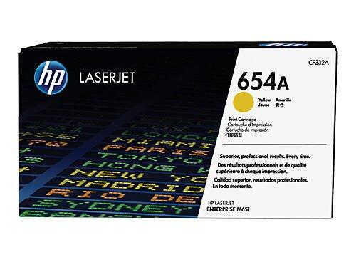 Cartouche de toner HP Original 654A jaune 15 000 pages (CF332A)