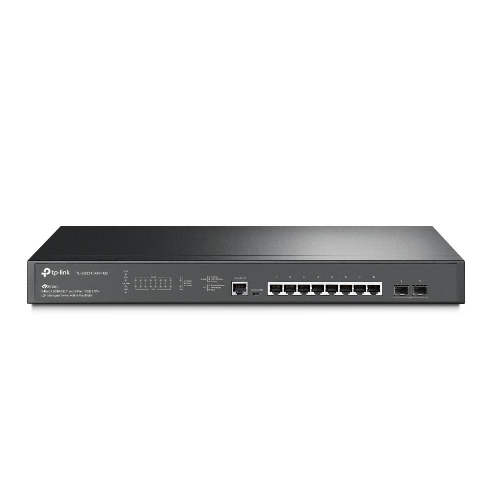 TP-Link Omada 8-Port 2.5GBASE-T et 2-Port 10GE SFP+ Switch géré L2+ avec 8-Port PoE+ (SG3210XHP-M2)