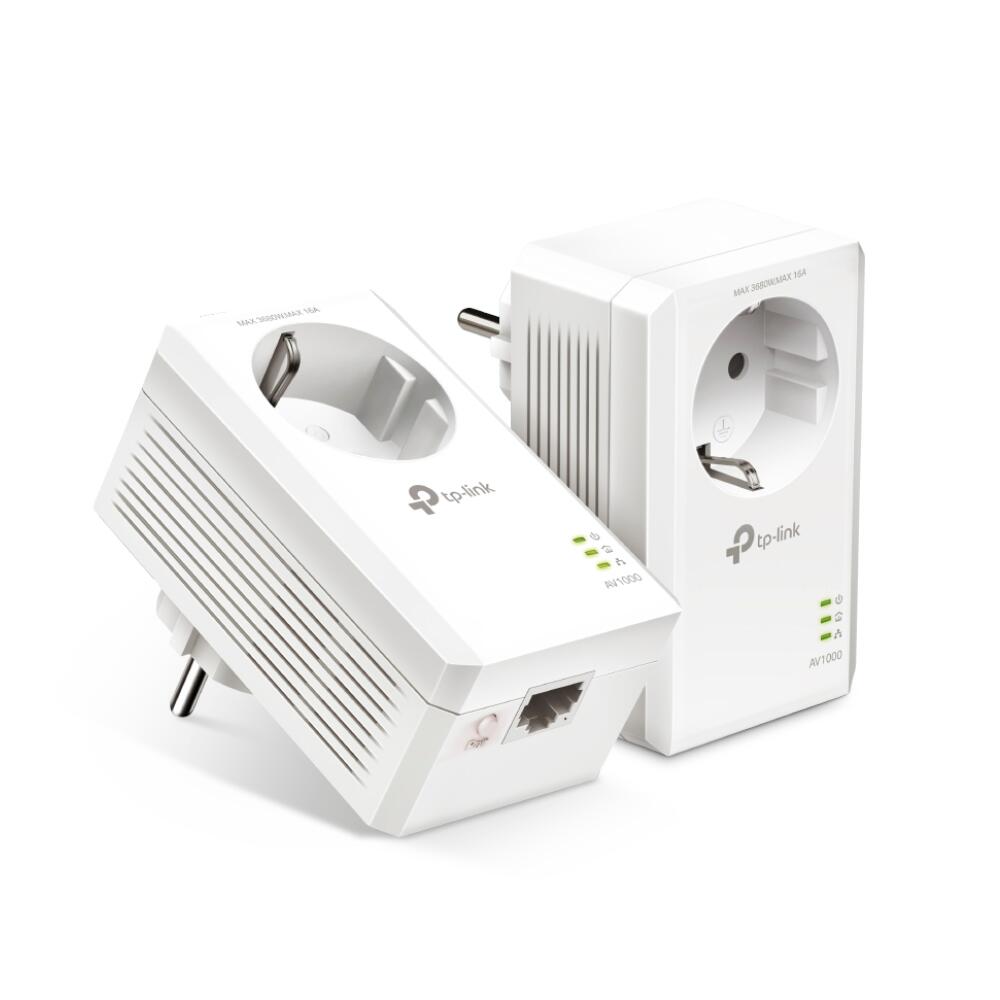 TP-Link TL-PA7017P KIT Adaptateur Powerline AV1000 Gigabit avec prise intégrée