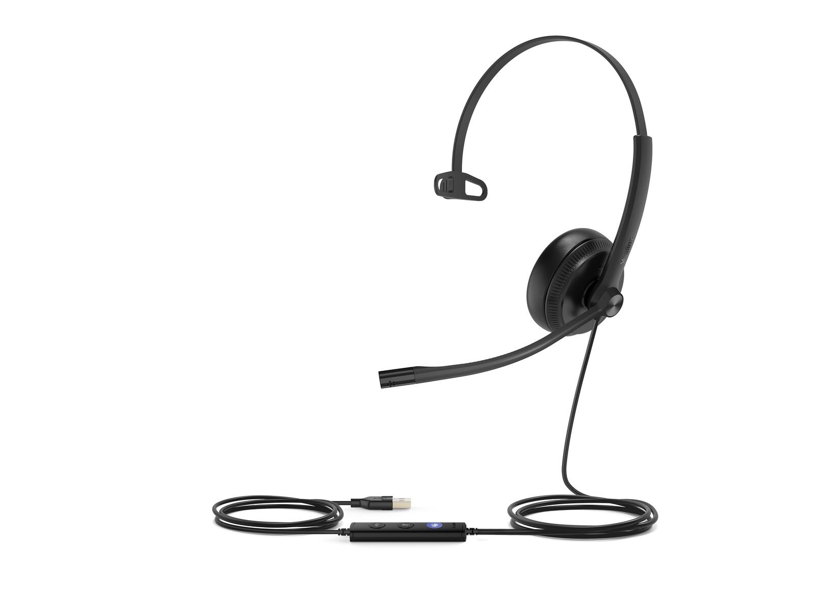 Yealink Casque UH34 Mono Teams avec microphone, On-Ear, filaire, Noir