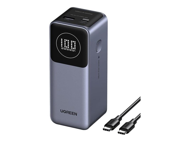 UGREEN Nexode PB724 Powerbank 12 000 mAh 100W, USB-A, USB-C, avec câble