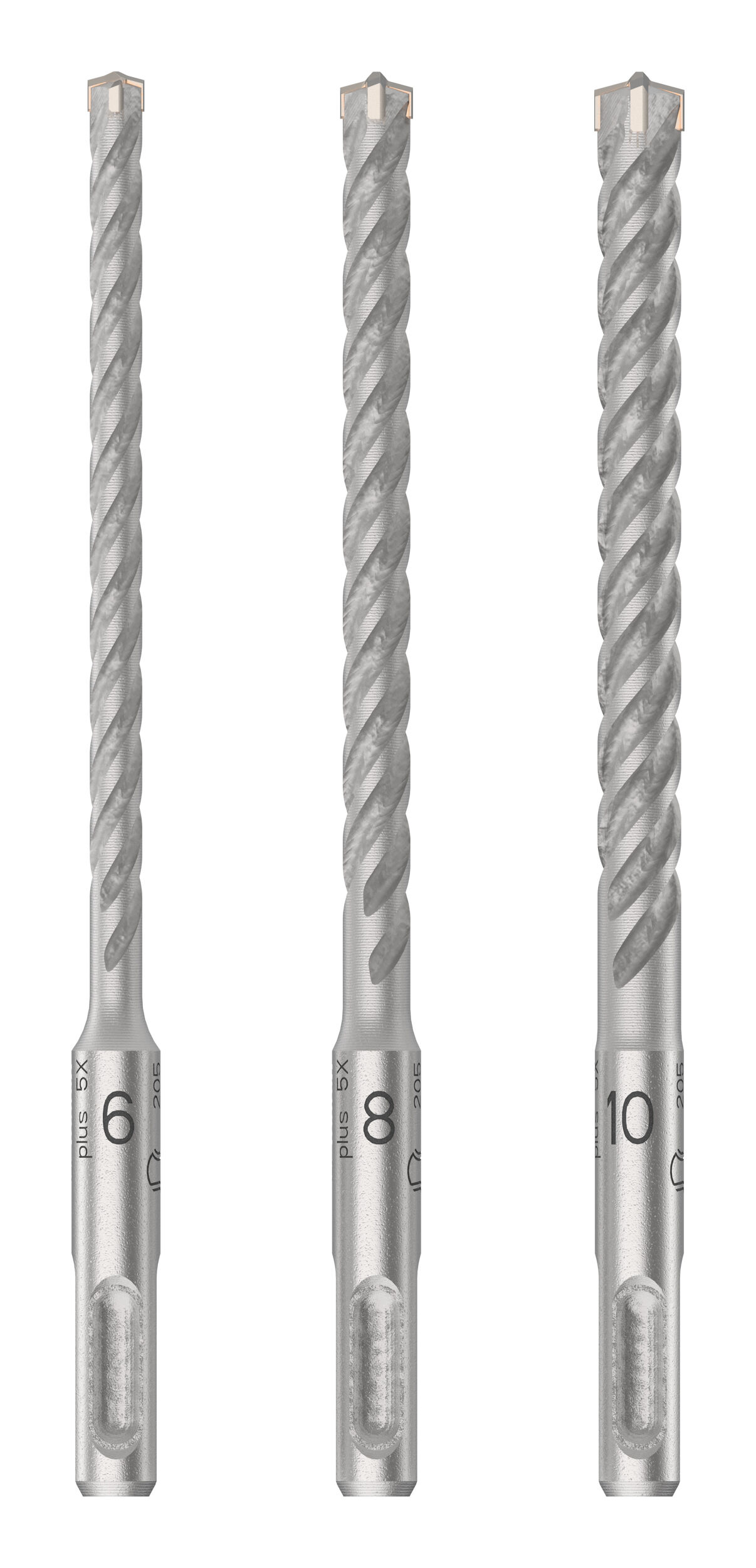 Bosch PRO SDS plus-5X Jeu de mèches à percussion 6/8/10 mm 3 pièces - 2608833912