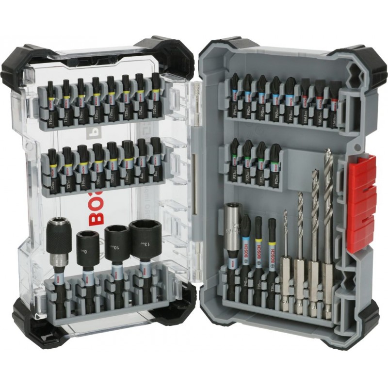 BOSCH PRO Set de mèches à bois et embouts pour visseuse à percussion, 40 pièces 2608521U87