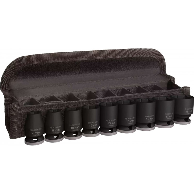 Jeu de douilles PRO Impact BOSCH, 3/8", standard, 9 pièces 2608003036