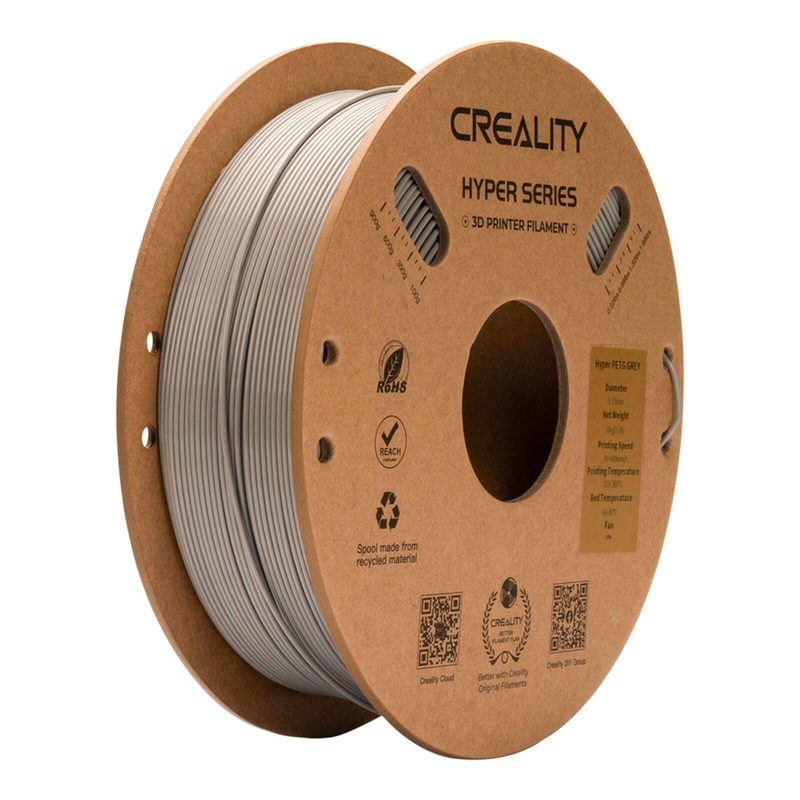 Creality Filament Hyper PETG 1,75 mm Gris, 1 kg