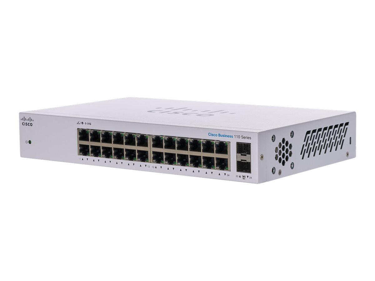 Commutateur Cisco Business 110-Series 26 ports 1GbE non géré 24x 1GbE + 2x SFP CBS110-24T-EU