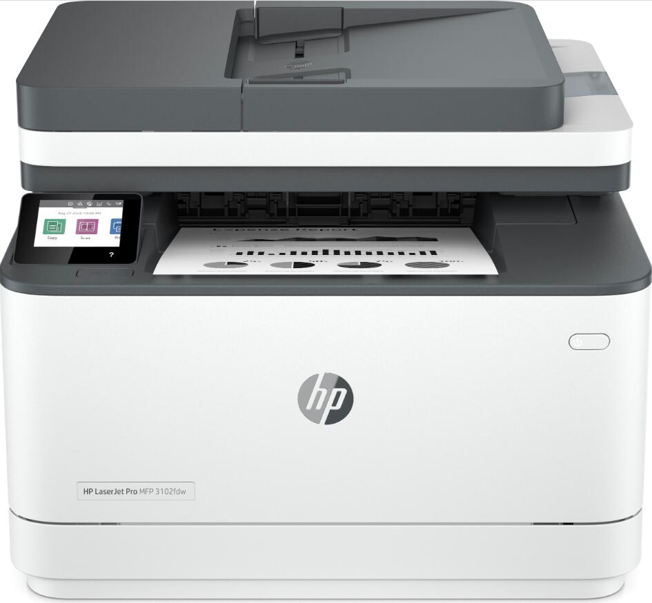 Multifonction laser HP LaserJet Pro MFP 3102fdw A4, 4-en-1, imprimante, scanner, photocopieur, fax, USB, Wi-Fi, recto-verso