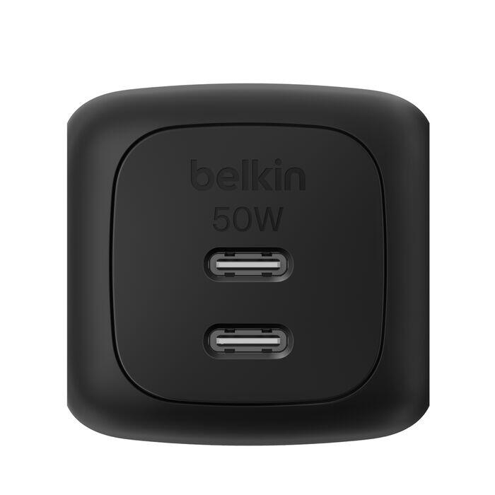 Belkin BoostCharge Pro Chargeur GaN 50 W 2x USB-C, noir