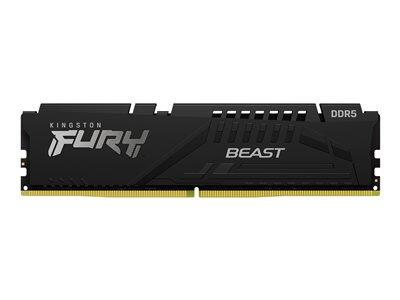 Mémoire Kingston FURY™ Beast DDR5 32 Go 6000 MT/s CL36 DIMM Noir EXPO 3000 MHz / PC5-48000 - 1,25 V - non tamponnée - ECC intégré