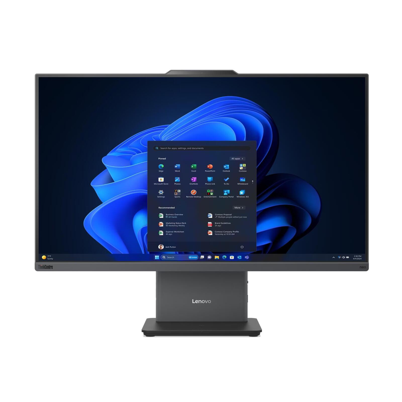 Lenovo ThinkCentre neo 55a 24 Gen 6 AMD Ryzen™ 5 220 PC tout-en-un 60,45 cm (23,8") 8 Go RAM, 512 Go SSD, AMD Radeon™ 740M, Windows 11 Pro