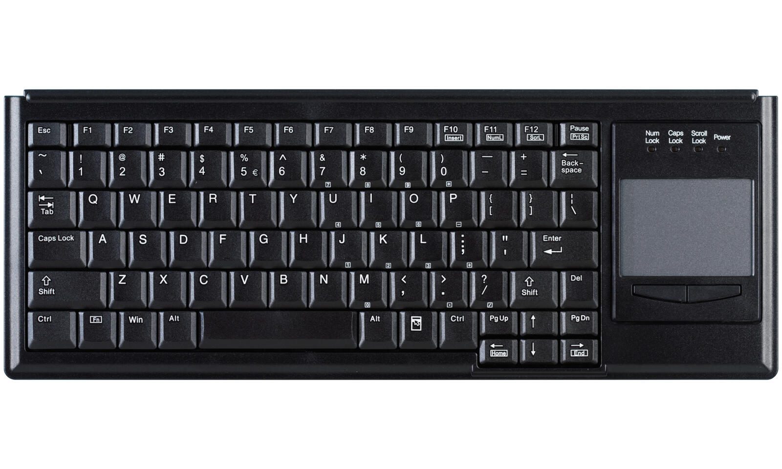 Clavier USB Active Key AK-4400-G avec pavé tactile intégré Noir - Filaire, QWERTY US