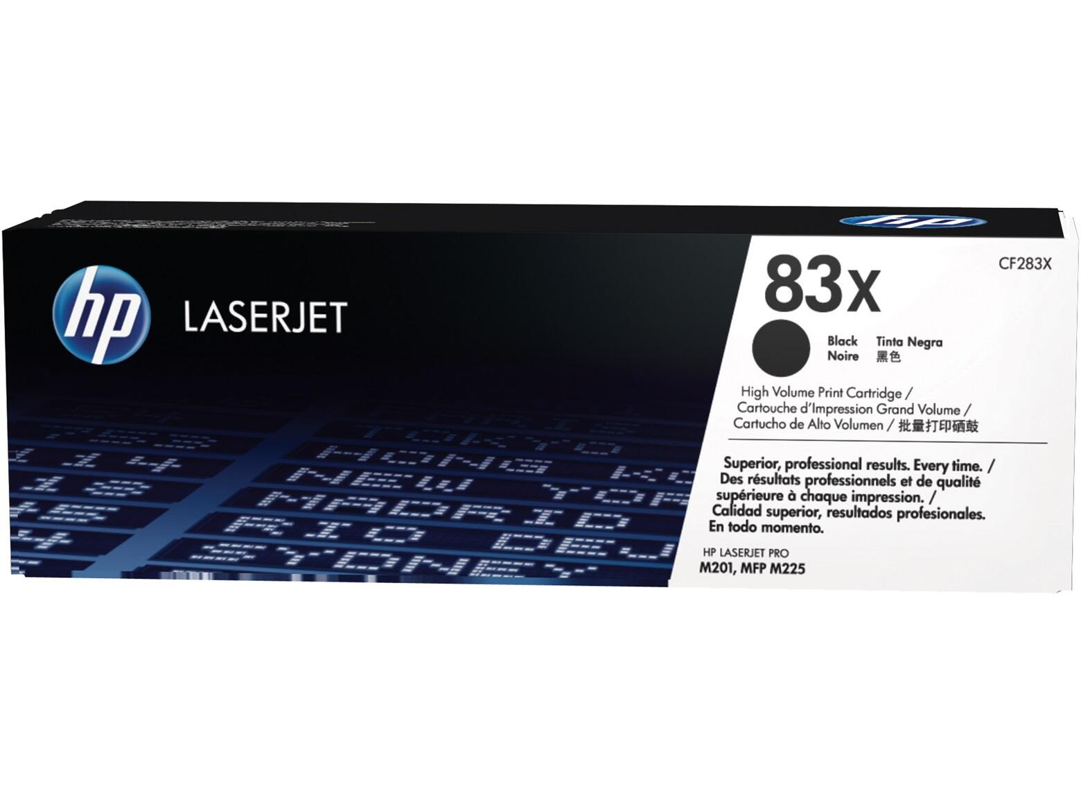 Toner HP Original 83X noir haute capacité 2 200 pages (CF283X)