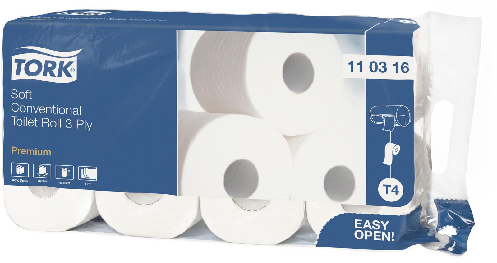 Papier toilette TORK T4 Premium Soft 3 couches 1 pack = 72 rouleaux