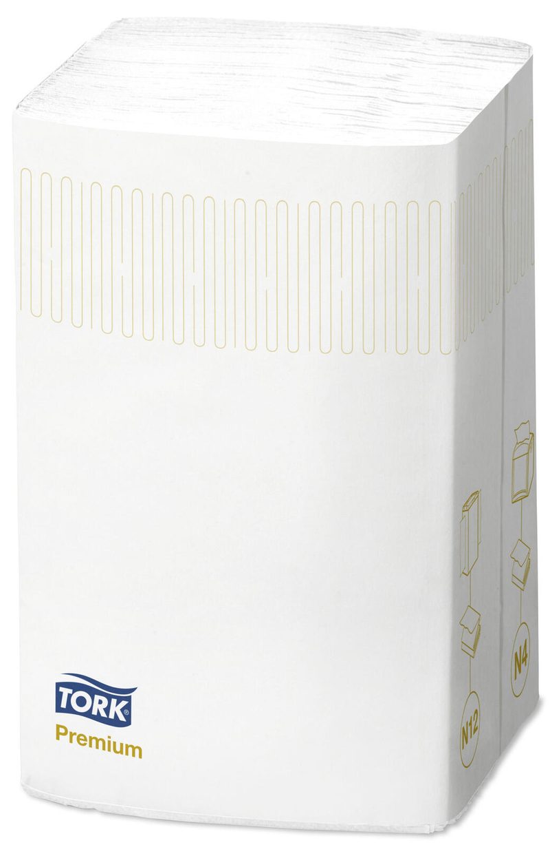 Serviettes TORK 33,0 x 21,3 cm 2 couches extra blanches 1 boîte = 500 pcs — lot de 500 pièces