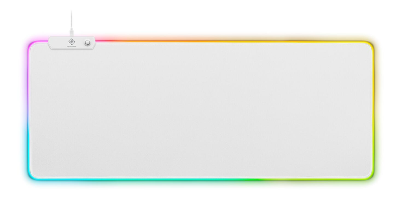 Tapis de souris gaming Deltaco WMP90 RGB XL blanc