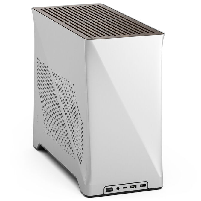 Boîtier Fractal Design Era 2 Mini-ITX, panneau en noyer – Argent