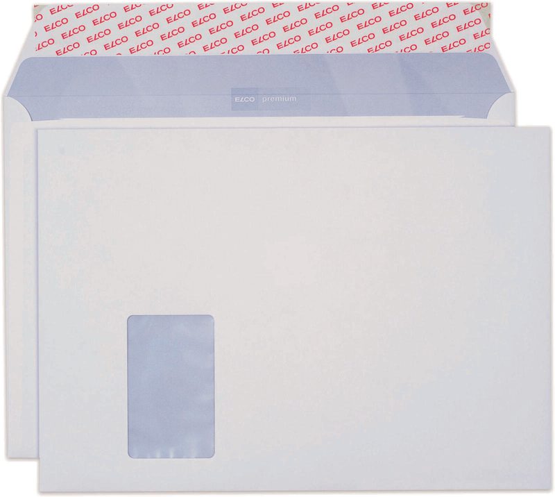 Enveloppes ELCO DIN C4 avec fenêtre autocollantes, 1 boîte = 250 unités — lot de 250 pièces