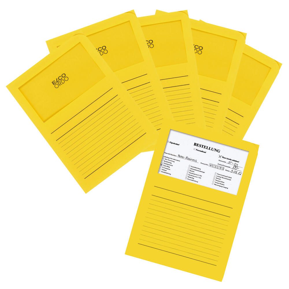 Poches transparentes ELCO DIN A4 lisse 120 g/m², 1 boîte = 100 pièces — lot de 100 pièces