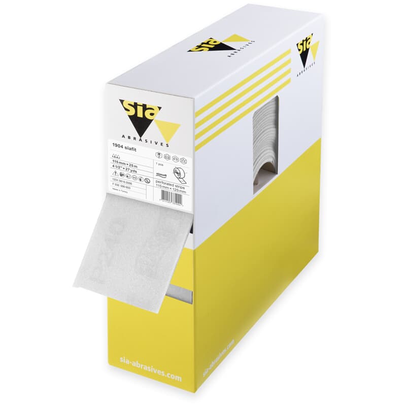 Rouleau de papier de verre Siafit 1904 (Sia Schleifpapier) - Grain K120 - 115 mm x 25 m