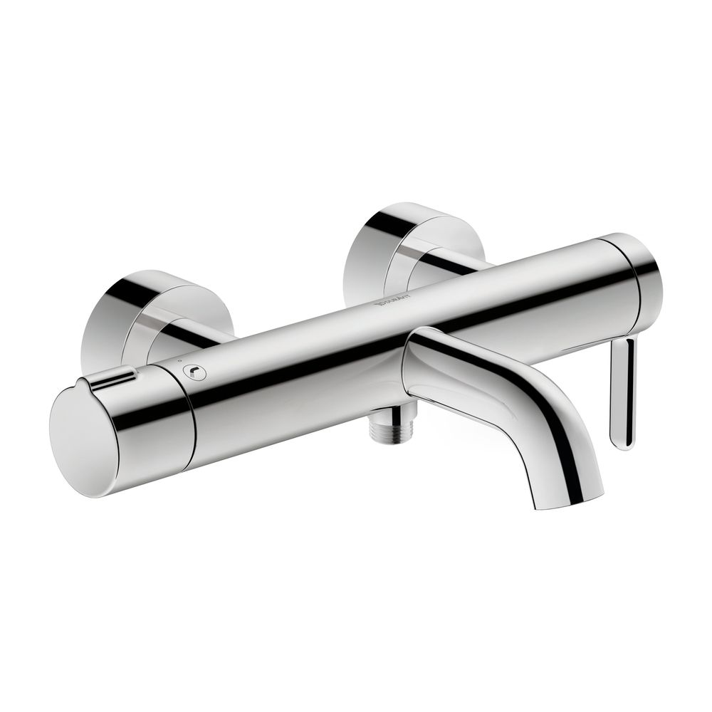 Mitigeur monocommande de baignoire Duravit C.1 à poser, noir mat, AP, portée 189 mm, chromé, 1/2", entraxe 150 mm ± 15 mm, 21,5 l/min