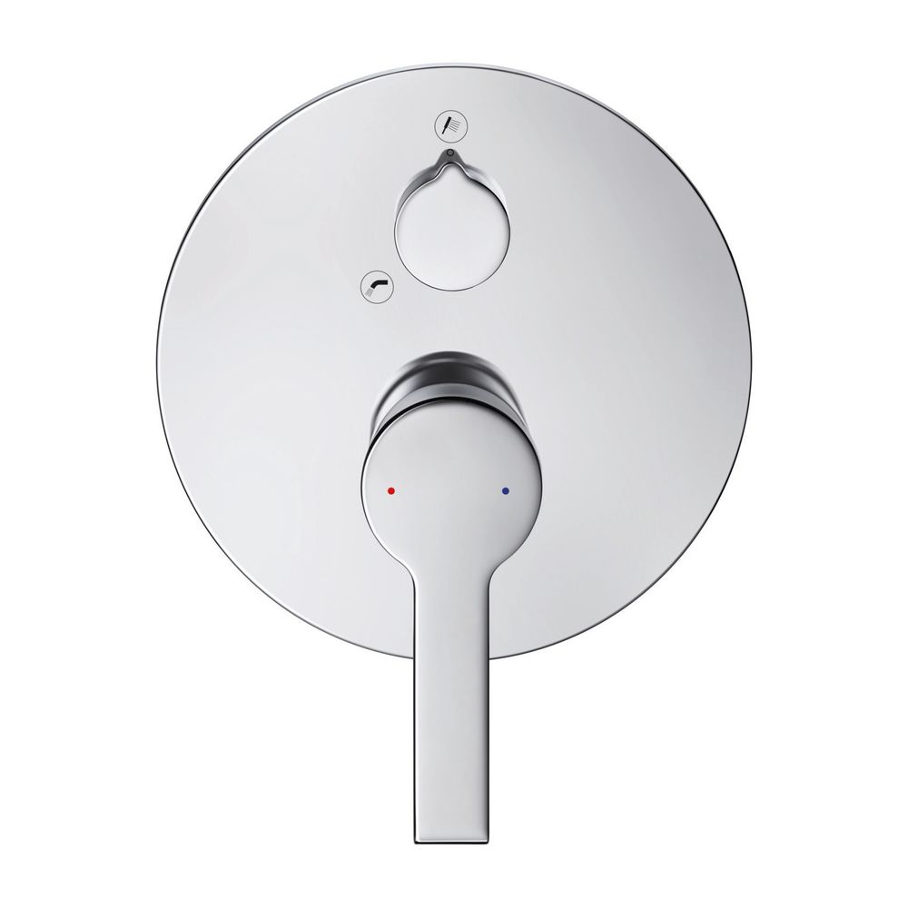 Robinetterie de baignoire Duravit B.2 monocommande, encastré, 2 utilisateurs, chromé, sécurité 22,5 l/min, rosace ronde Ø 170 mm