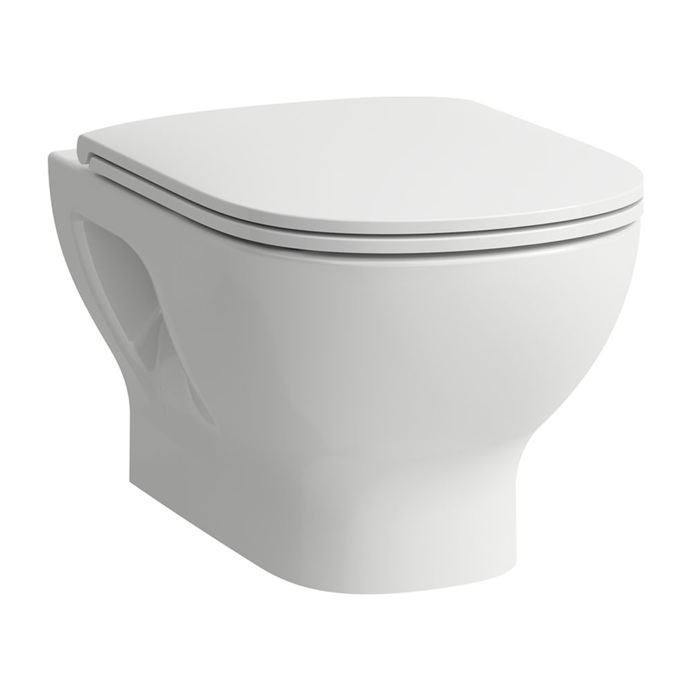 Laufen WC suspendu Tiefspül LUA 520x360x345 mm, avec abattant, sans rebord de chasse, fixation apparente, Blanc