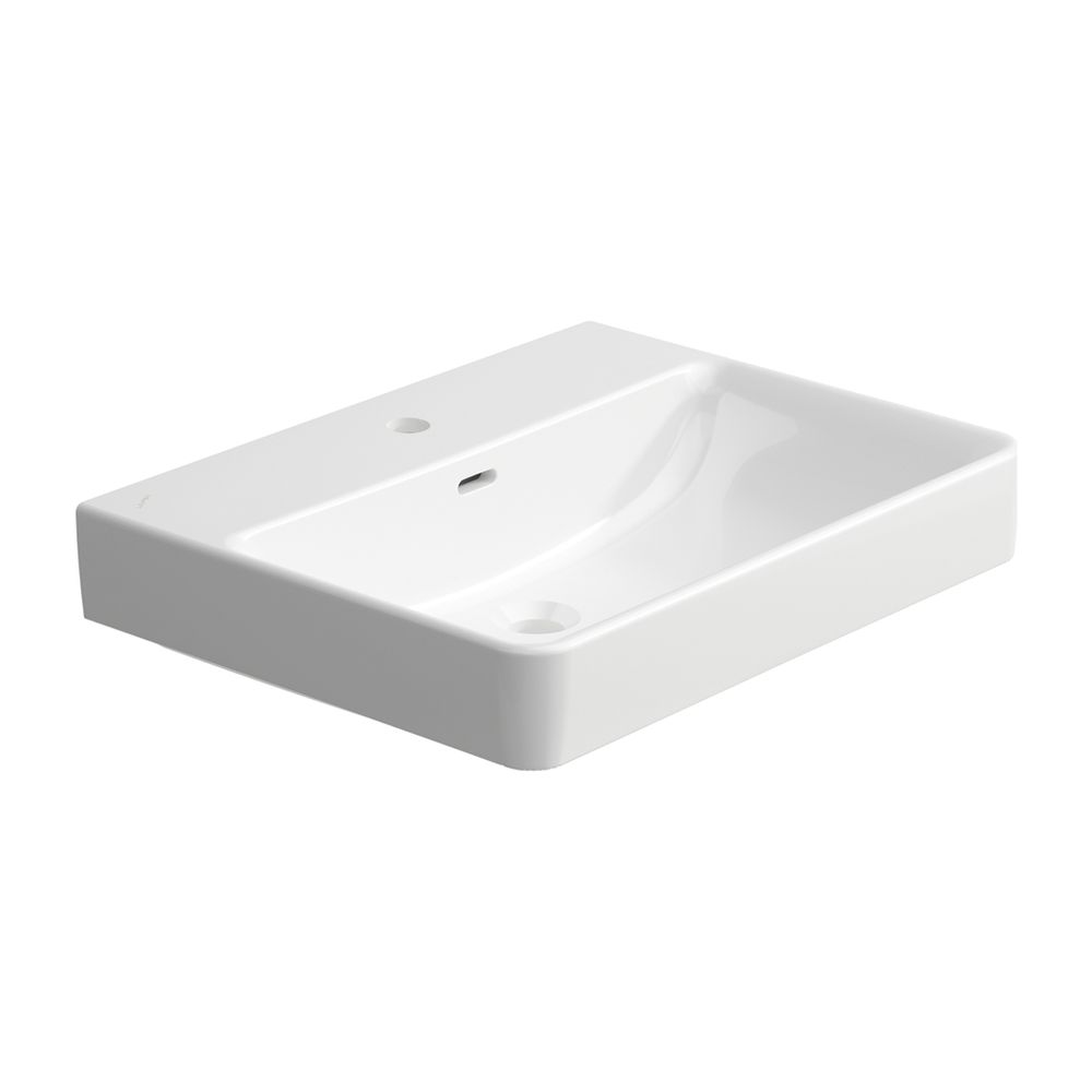 Lavabo LAUFEN Pro S 465x600x175 mm, sans trou de robinetterie ni trop-plein, canal de trop-plein fermé en bas, LCC blanc