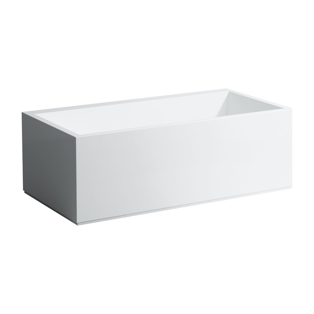 Baignoire Kartell Laufen 860x1700x590mm, rectangulaire, éclairage LED, coin droit avec jupe, Sentec, Blanc