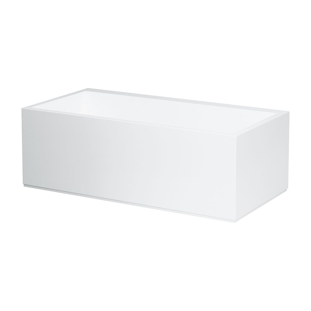 Baignoire Laufen Kartell 860x1700x590 mm, rectangulaire, éclairage LED, coin gauche avec jupe, Sentec, blanc