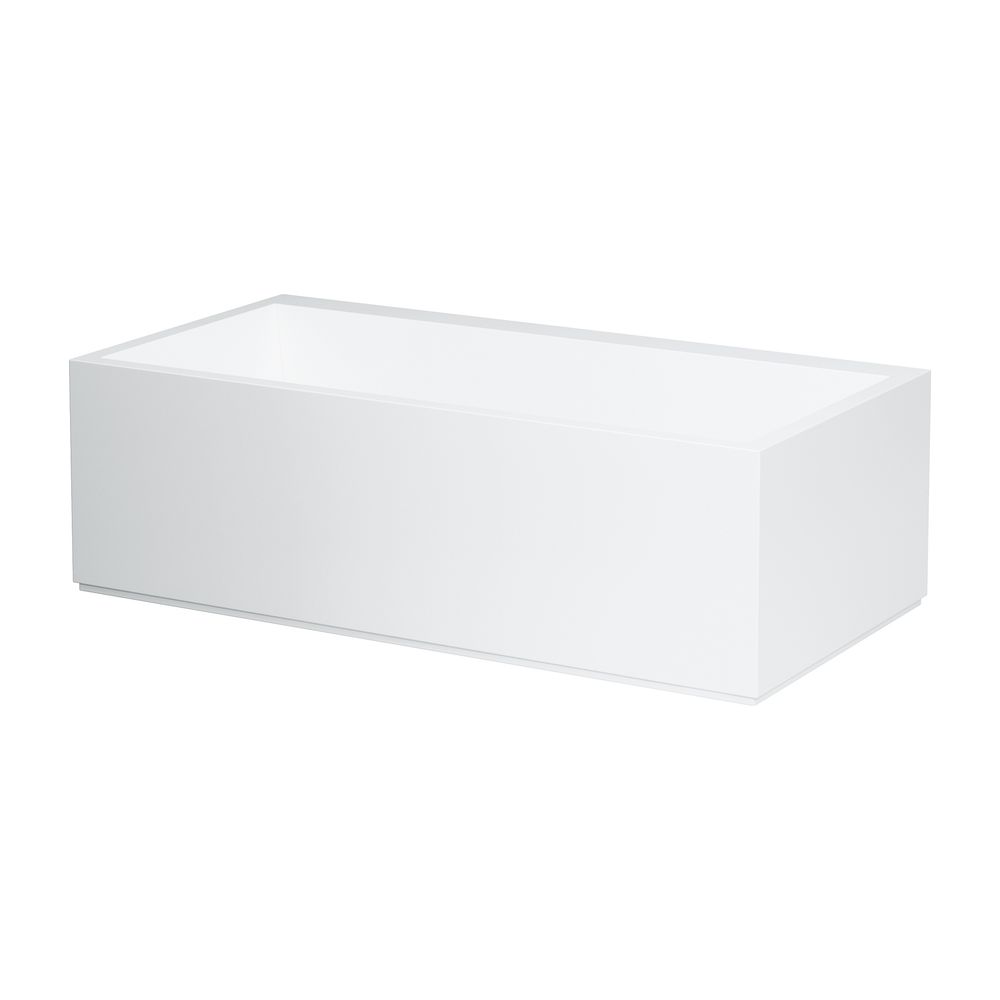 Laufen Baignoire autoportante Kartell 860x1700x540mm, rectangulaire, éclairage LED, Sentec, blanc