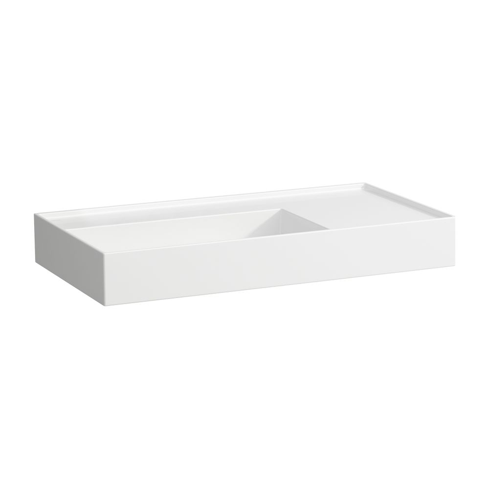 Laufen Waschtisch Kartell 460x900x150mm, Ablage droite, sans trou de robinet ni trop-plein, évacuation cachée, LCC blanc
