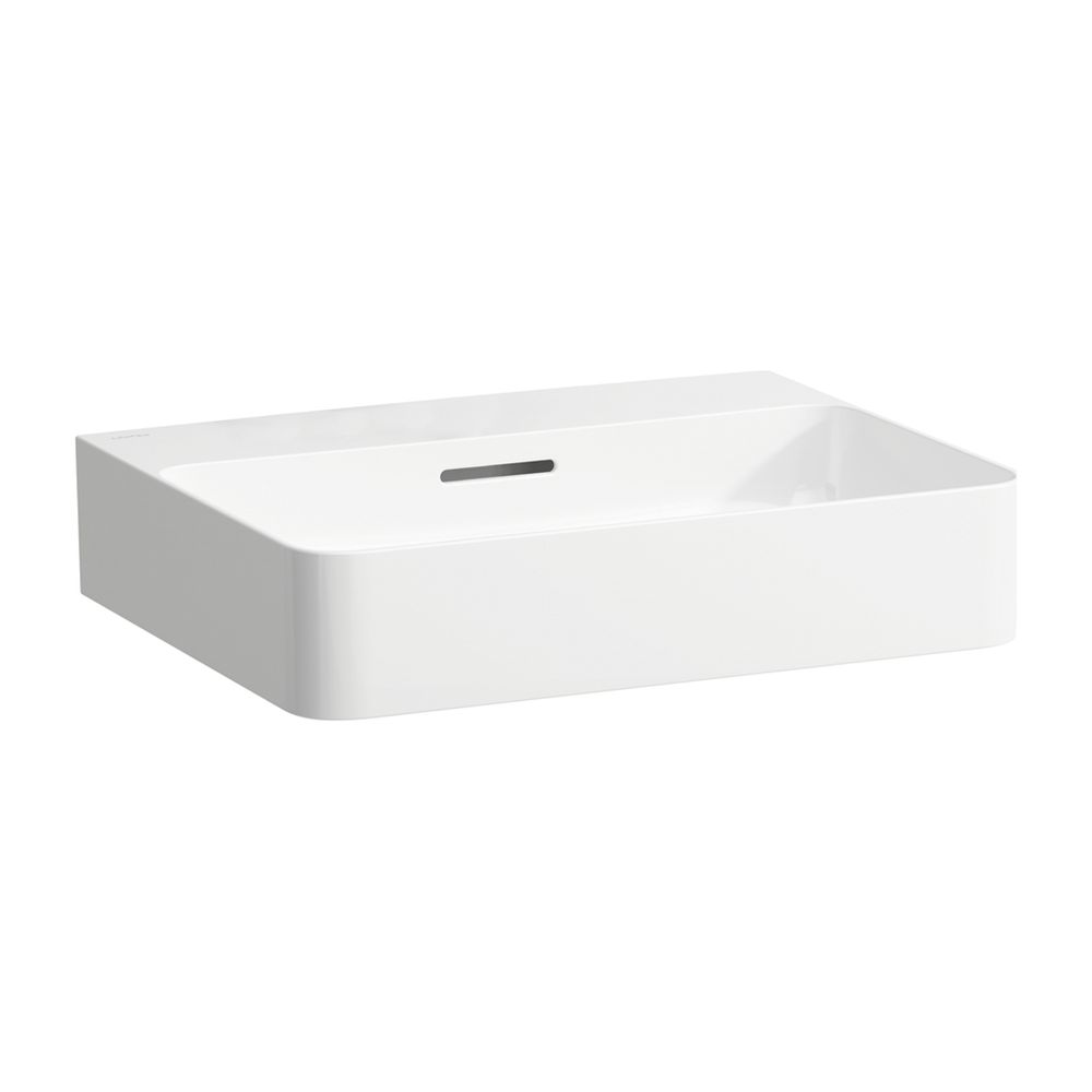 Laufen Plan vasque sur colonne Val 420x550x155mm, sans trou de robinet, avec trop-plein, Blanc