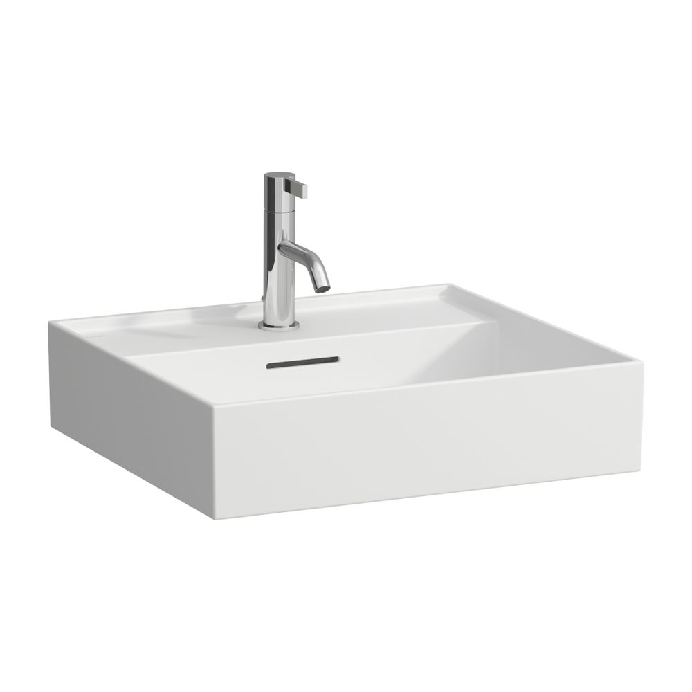 Laufen Lavabo Kartell 460x500x145 mm, avec 1 trou de robinet et trop-plein, blanc mat