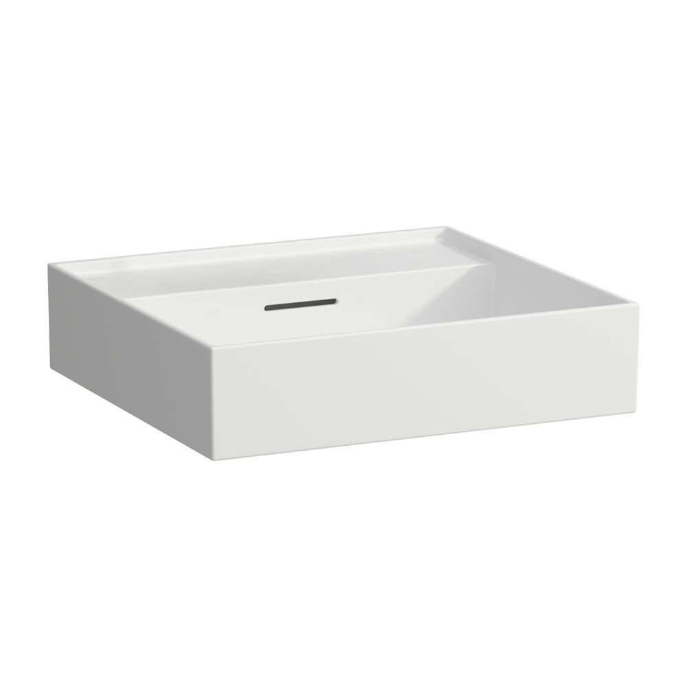 Laufen Lavabo Kartell 460x500x145 mm, sans trou de robinet, avec trop-plein, Blanc mat